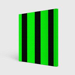 Картина квадратная Color green black line