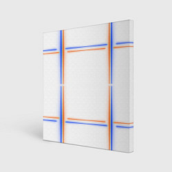 Картина квадратная Neon white orange blue