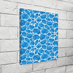 Холст квадратный Волновая рябь на поверхности воды паттерн, цвет: 3D-принт — фото 2