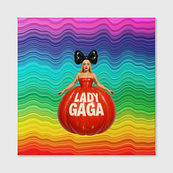 Холст квадратный Леди Гага в круглом надувном платье, цвет: 3D-принт — фото 2