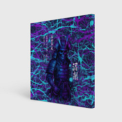 Картина квадратная Призрак самурая - неновый арт