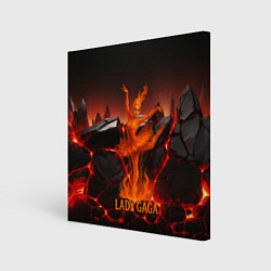 Холст квадратный Леди Гага огненная балерина, цвет: 3D-принт