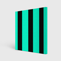 Картина квадратная Color light blue white line