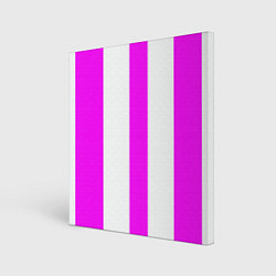 Картина квадратная Color white pink lines