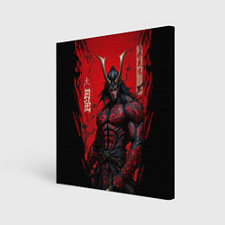 Картина квадратная Oni воин самурай