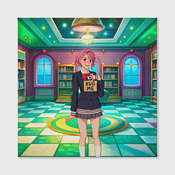 Холст квадратный Дандадан Сиратори Айра хочет обнимашек, цвет: 3D-принт — фото 2