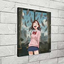Холст квадратный Сиратори Айра смеется - Дандадан, цвет: 3D-принт — фото 2