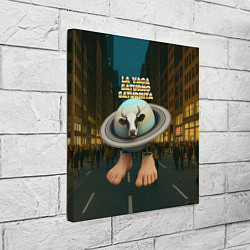 Холст квадратный La Vaca Saturno Saturnita мем, цвет: 3D-принт — фото 2