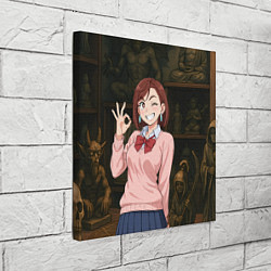 Холст квадратный Сиратори Айра - знак ок, цвет: 3D-принт — фото 2