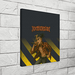 Холст квадратный XXXTentacion с микрофоном в аниме стиле, цвет: 3D-принт — фото 2