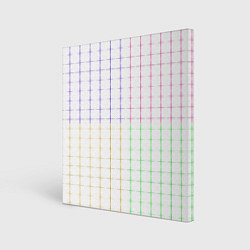 Картина квадратная Color white multicolored stripes