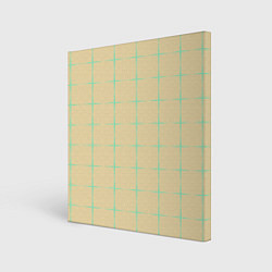 Картина квадратная Color beige green crosses