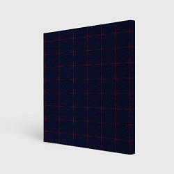 Холст квадратный Color dark blue red crosses, цвет: 3D-принт