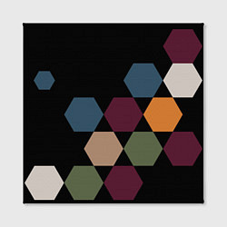 Холст квадратный Honeycombs autumn colors, цвет: 3D-принт — фото 2