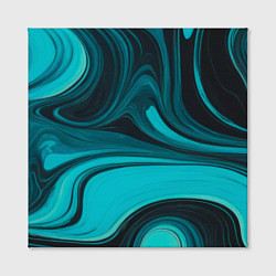 Холст квадратный Мраморный малахитовый узор из изумрудных разводов, цвет: 3D-принт — фото 2