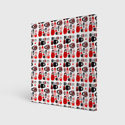 Картина квадратная Много матрешек