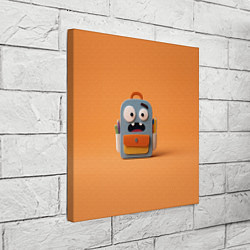 Холст квадратный Рюкзачок - снова в школу, цвет: 3D-принт — фото 2