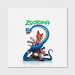 Холст квадратный Главные герои Зверополис 2, цвет: 3D-принт — фото 2