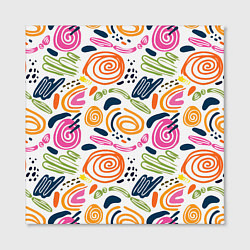 Холст квадратный Яркие спирали, цвет: 3D-принт — фото 2