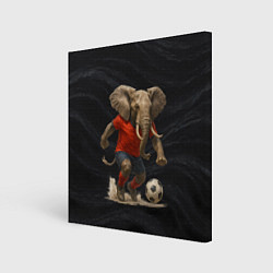 Картина квадратная Слон футболист