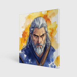 Картина квадратная Ведьмак нарисованный красками