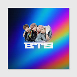 Холст квадратный BTS радужное свечение, цвет: 3D-принт — фото 2