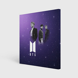 Картина квадратная BTS фон со звездами
