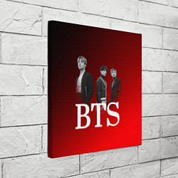 Холст квадратный BTS красно-черный фон, цвет: 3D-принт — фото 2