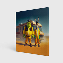 Картина квадратная Шрек и Данки пустились во все тяжкие