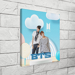 Холст квадратный BTS и объемная сцена, цвет: 3D-принт — фото 2