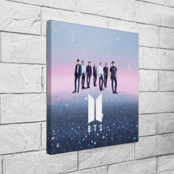 Холст квадратный BTS нежный блестящий фон, цвет: 3D-принт — фото 2