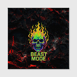 Холст квадратный Beast mode череп, цвет: 3D-принт — фото 2