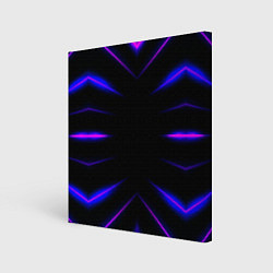 Картина квадратная Color black neon neon
