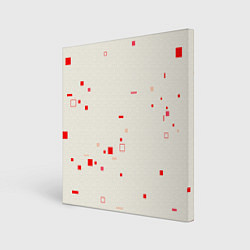 Холст квадратный Color white red shapes, цвет: 3D-принт