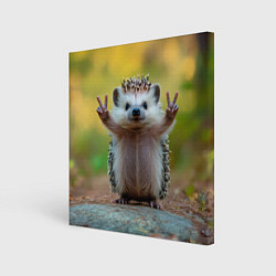 Картина квадратная Милый ежик позирует