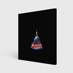 Картина квадратная Ёлка компания