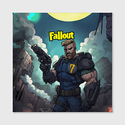 Холст квадратный Fallout седьмой, цвет: 3D-принт — фото 2