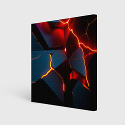 Холст квадратный Orange rift, цвет: 3D-принт