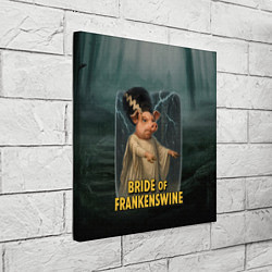 Холст квадратный Франкенштейн свинья невеста, цвет: 3D-принт — фото 2