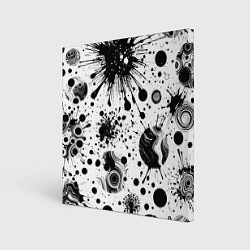 Картина квадратная Паттерн из абстрактных клякс - нейроарт