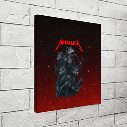 Холст квадратный Metallica в виде волков, цвет: 3D-принт — фото 2