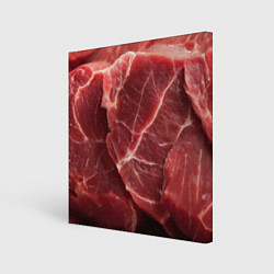 Холст квадратный Текстура мяса, цвет: 3D-принт