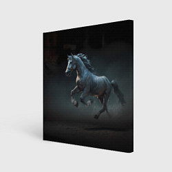 Картина квадратная Конь бегун