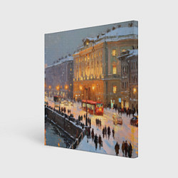 Картина квадратная Предновогодний Санкт-Петербург
