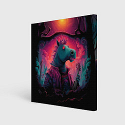 Картина квадратная Лошадь рок стиль