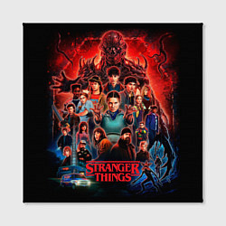 Холст квадратный Все герои Загадочные события финал, цвет: 3D-принт — фото 2