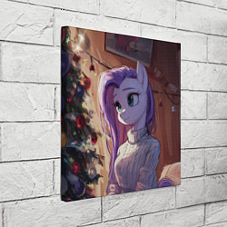 Холст квадратный Анимешная лошадка - Новый год, цвет: 3D-принт — фото 2