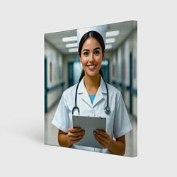 Картина квадратная Медицинская сестра с улыбкой