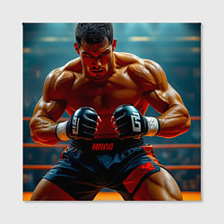 Холст квадратный Боец миксфайт, цвет: 3D-принт — фото 2