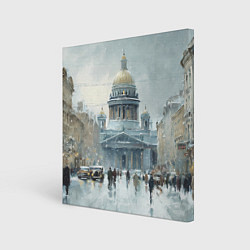 Картина квадратная Санкт-Петербург зимний пейзаж